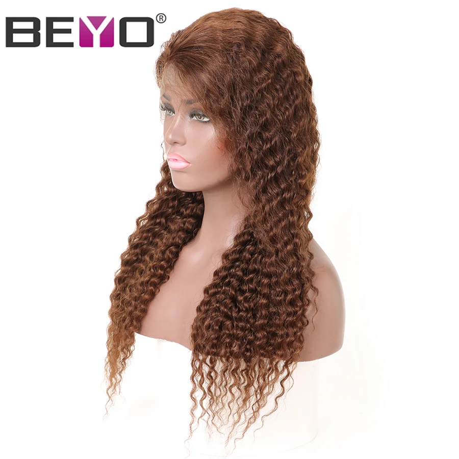 Brazilian Deep Wave Wig Lace Front Human Hair Wigs Pre Plucked With Baby Hair Lace Wigs For Black Woman Light Brown Color Beyo (6)