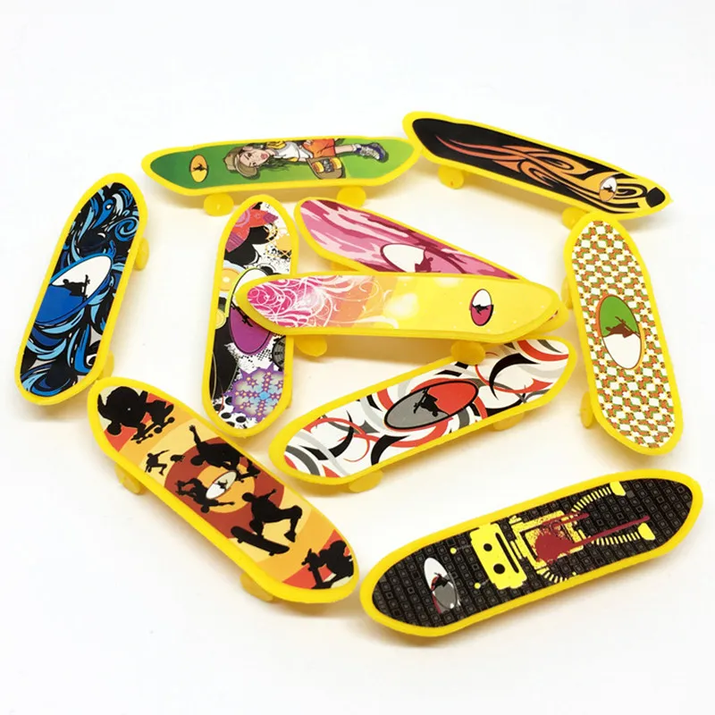 100 шт./компл. Fingerboard Mini Finger Skateboard Tech Deck пластиковый Skate Scooter Throwbacks оригинальная
