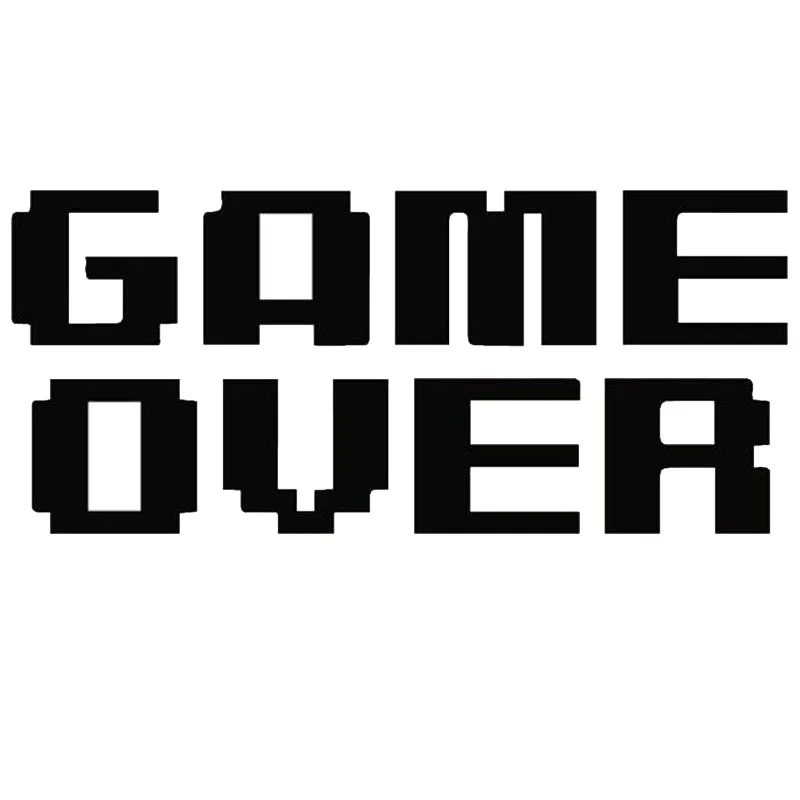 14 6*6 5 см модная наклейка с надписью GAME OVER Fashion наклейки для стайлинга автомобиля
