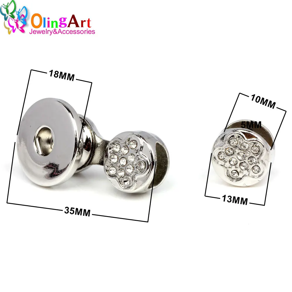 

OlingArt 18mm 2set/Lot Snap Button Jewelry Fasteners Clasps Buttons Handbag Purse Wallet Craft Bags Parts Accessories European