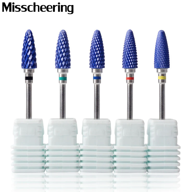 1Pcs Blue Ceramic Nail Drill Bit Manicure Machine Accessories Rotary Electric Files Cutter Art Tools 5 Types | Красота и здоровье