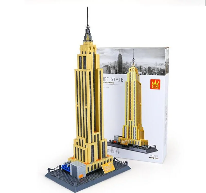 Wange architecture series the Empire State Building модель строительные блоки Набор Классический Знаковый дом обучающие игрушки для детей