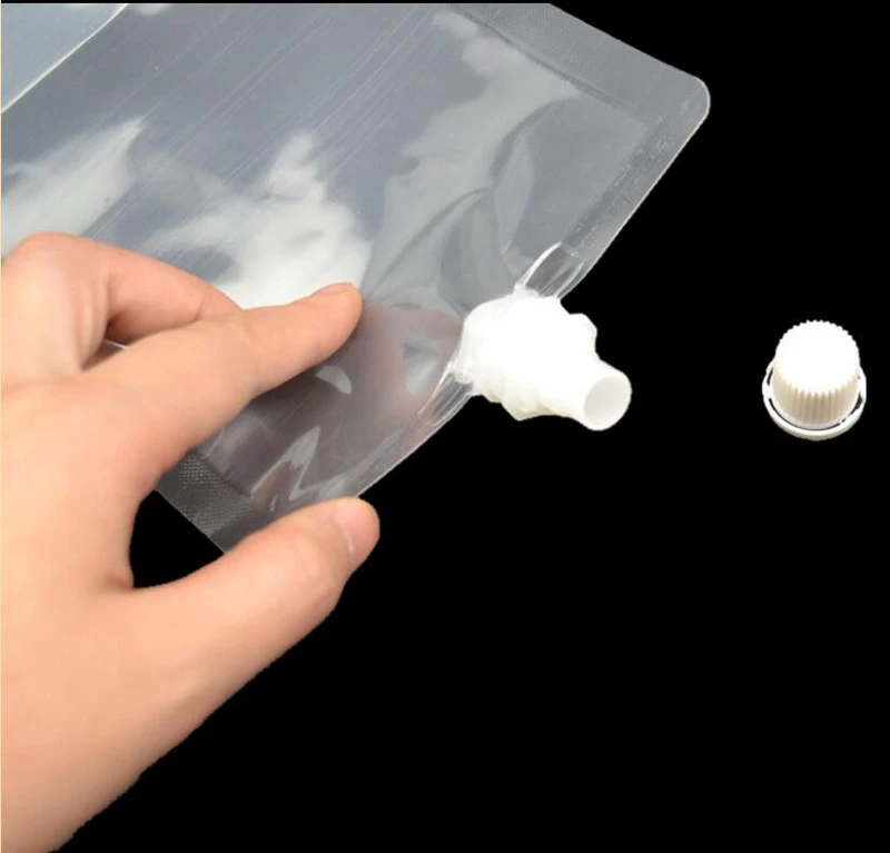 100 Pack, Stand-up Plastic Drink Packaging Bag Spout Pouch for Beverage Liquid Juice Milk Coffee