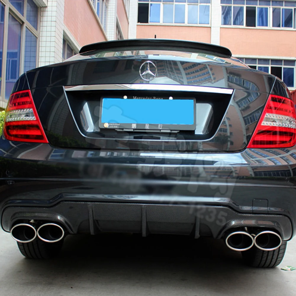 AMG углеродного волокна задний бампер диффузор для Mercedes Benz W204 C63 AMG СТИЛЬ 2012