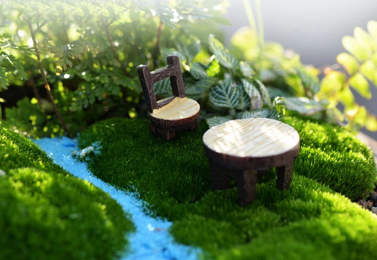 sale~2Pcs table and chair/fairy garden gnome/moss terrarium home decor/crafts/bonsai/bottle garden/miniatures/c042 sale~2Pcs table and chair/fairy garden gnome/moss terrarium home decor/crafts/bonsai/bottle garden/miniatures/c042