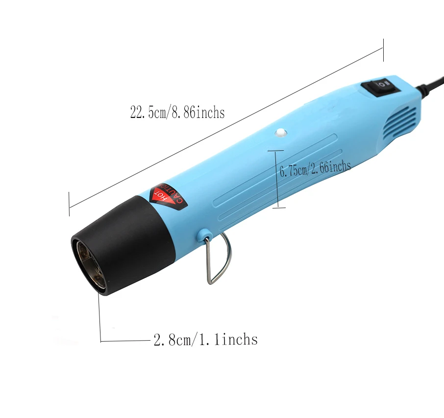 Мини-полимерная глина тепловой пистолет инструмент резиновый штамп порошок для тиснения термоусадочный пластик FIMO 300 Вт 220 В