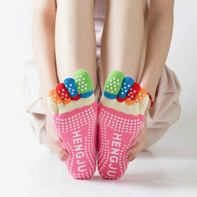 

Multicolor Women Yoga Socks Non-slip Rubber Fitness Warm Socks Gym Dance Sport Exercise