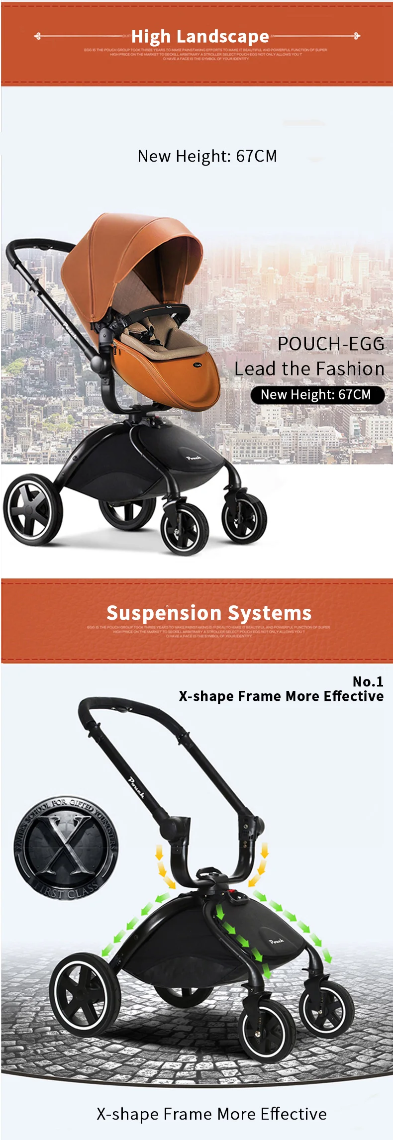 7,8 3-в-1 детская небольшая сумка для коляски детская коляска s 3 в 1 с детская кроватка Кожа 2 в 1 новорожденный коляска с автомобильным сиденьем