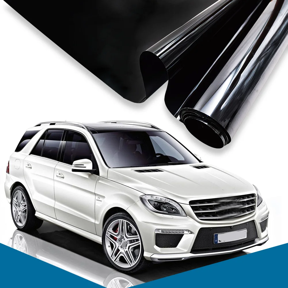 Taitain 1pc 50*100cm Side Window Tinting Dark Black Foil Car Window Film Protection In Side