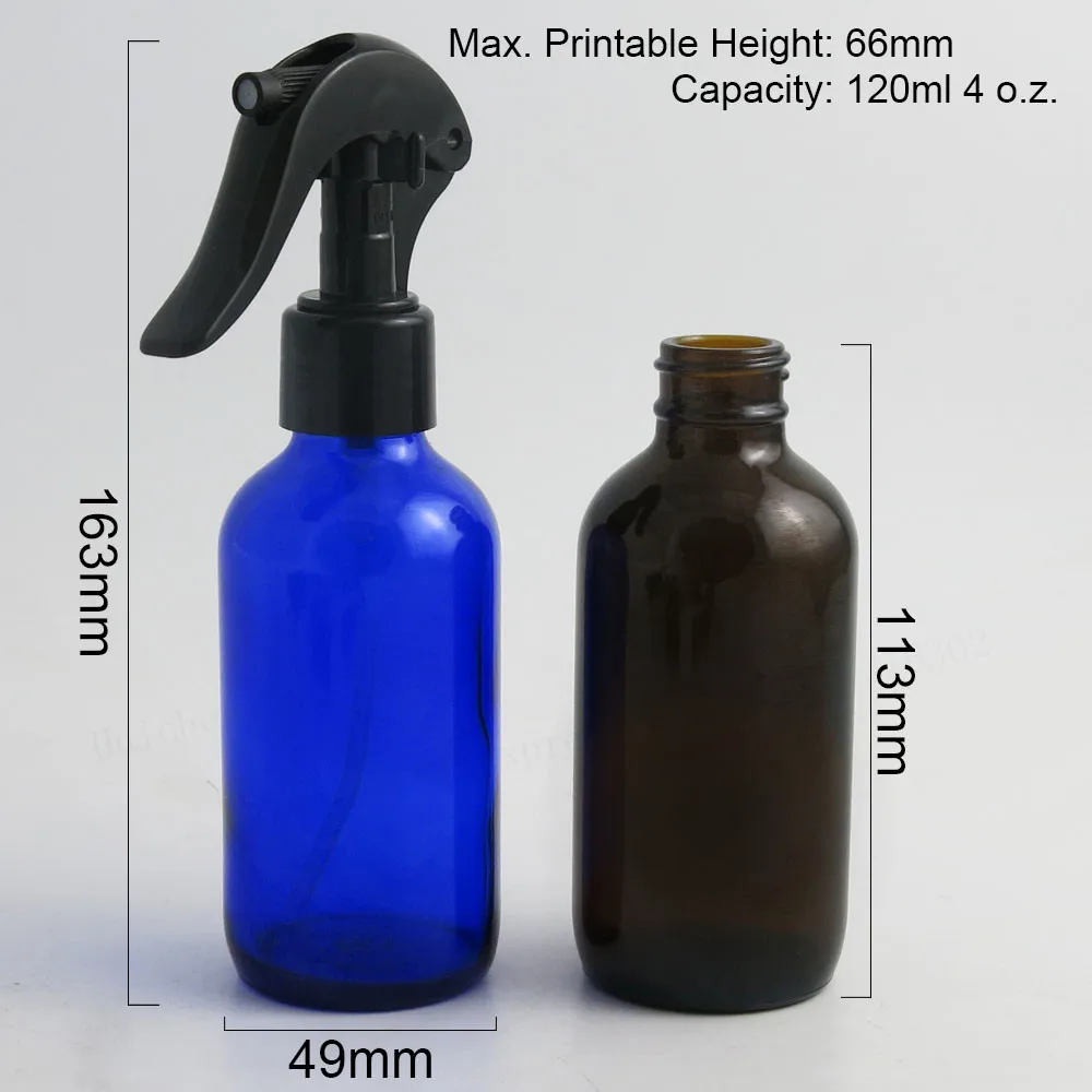 Frascos de Spray de Vidro Essencial de Aromaterapia com Pulverizador do Disparador oz para a Limpeza de Óleo Grande Recarregáveis Preto Top 4 6x120 ml 4 Cheap Garrafas reutilizáveis