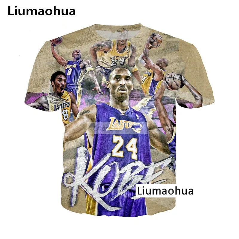 Liumaohua Fashion Kobe Bryant Л. А. Лейкерс Faith Stars 24 футболки футболка с 3D принтом унисекс