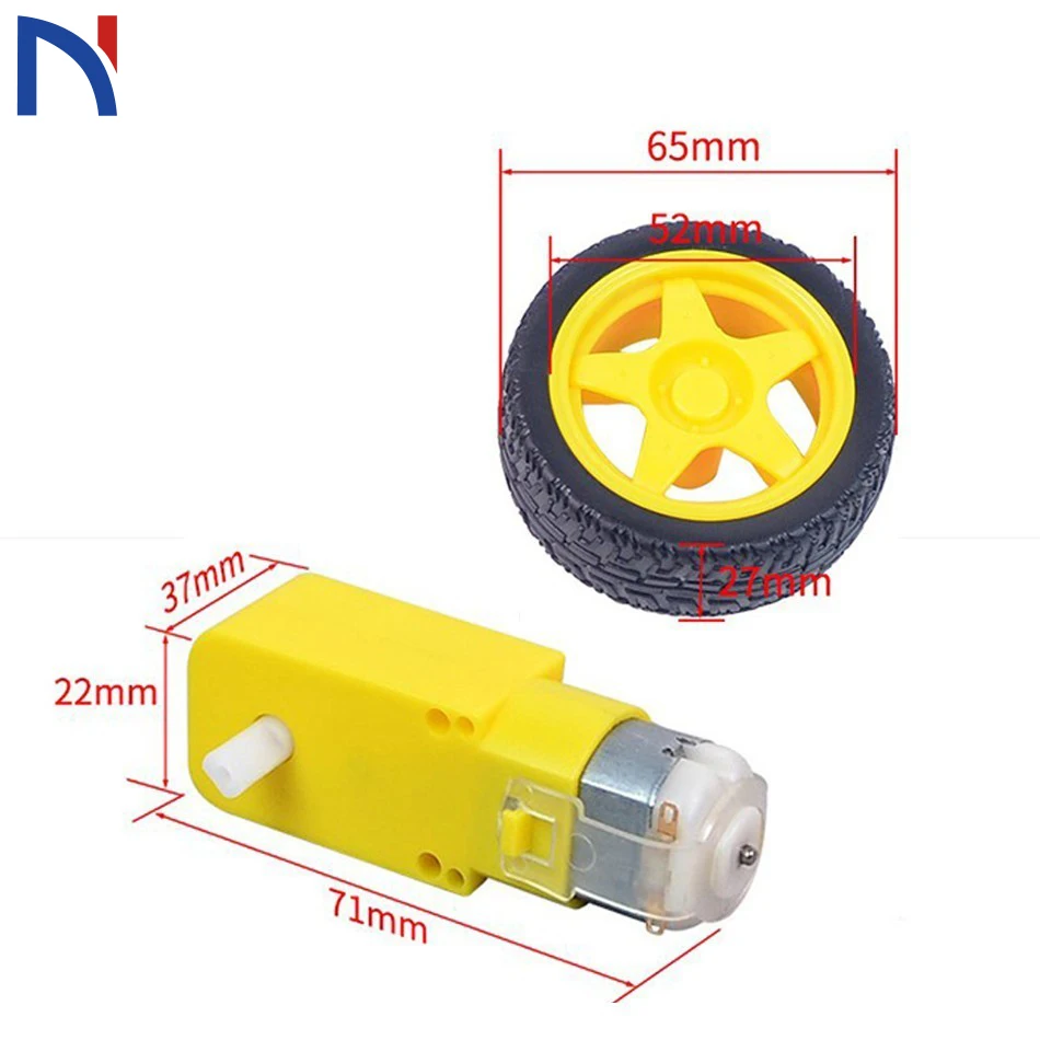 

TT Motor Smart Car Robot Gear Motor Wheels Smart Car Chassis Motor Robot Remote Control Car DC Gear Motor for arduino Diy Kit