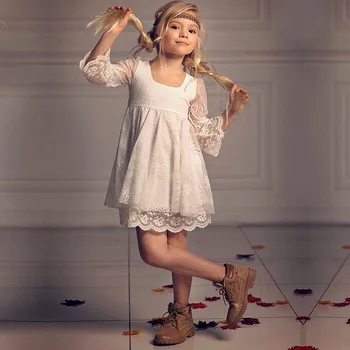 

custom lace flare sleeve girls prince dress