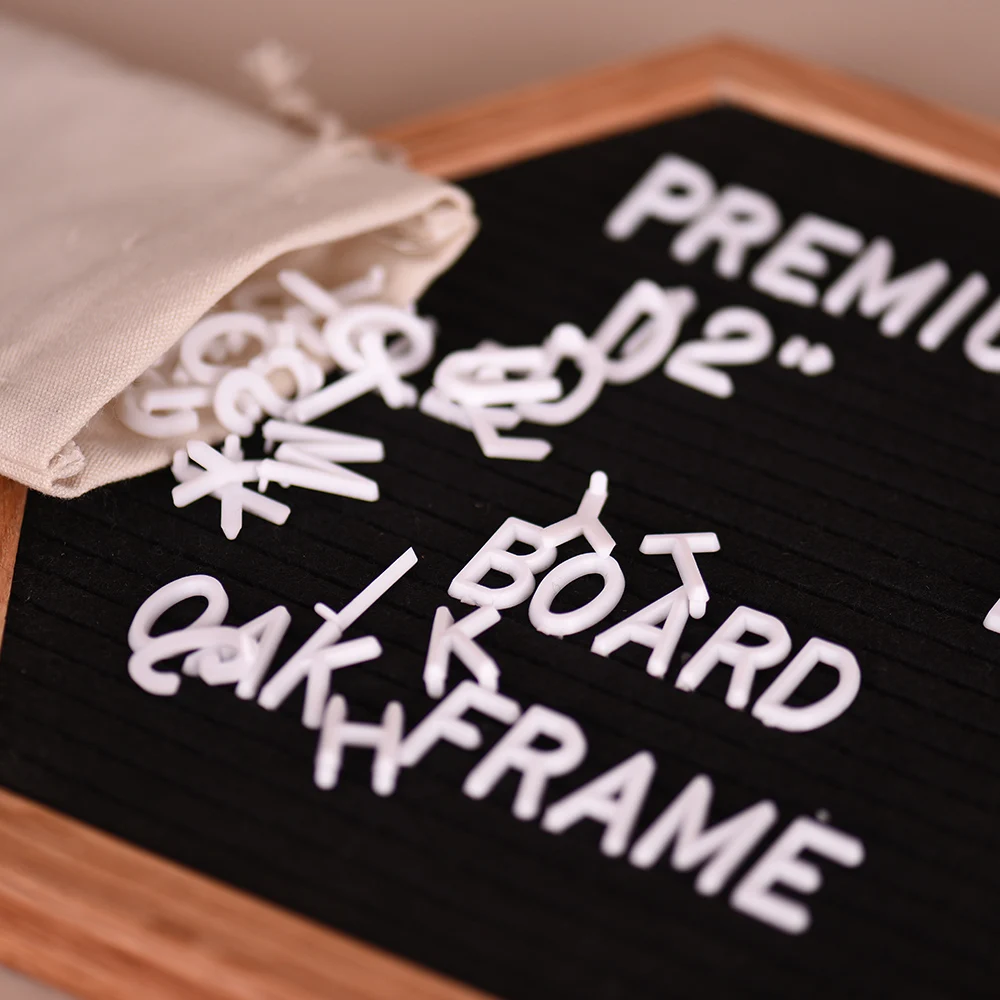 

NNRTS Felt Letter Board Unique Hexagon Sign Message Home Office Decor Board Oak Frame with 290 Changeable Letters Symbols Number