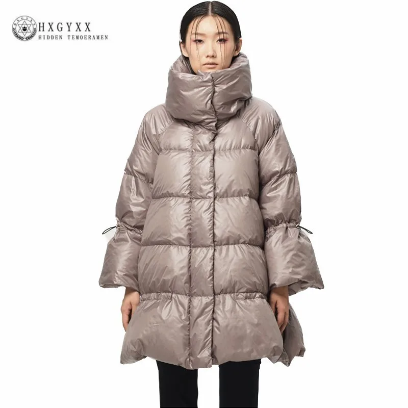  2019 Winter Puffer Jacket Woman Clothing Stand Collar Slim White Duck Down Parka Goose Feather Coat