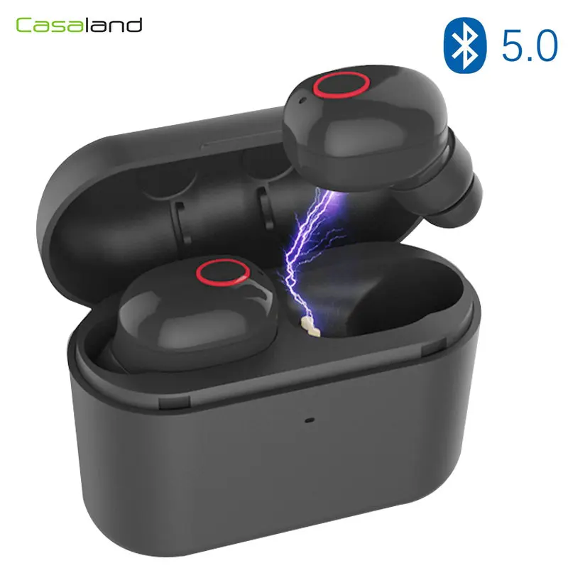 

2019 TWS Bluetooth 5.0 Earphone Stereo Wireless HIFI Sound Sport Earbuds Handsfree Gaming Earphone with Mic For Phone