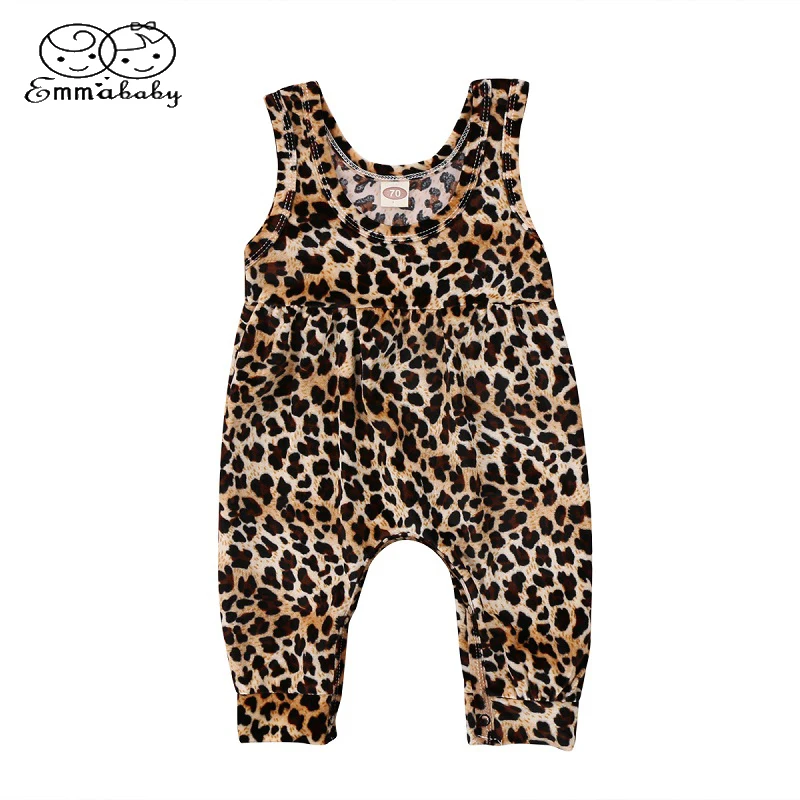 

Emmababy Cute Newborn Baby Girls Leopard Summer Vest Sleeveless Romper Jumpsuit Harem Pants Outfits Clothes