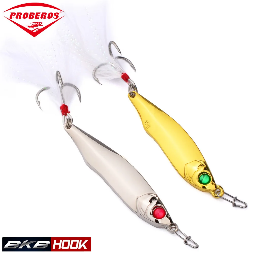 

35G Metal Spoon Bait Fishing Gold Silver Metal Fishing Lures Fishing Tackle Wobblers Isca Artificial Feather Hooks Crankbait