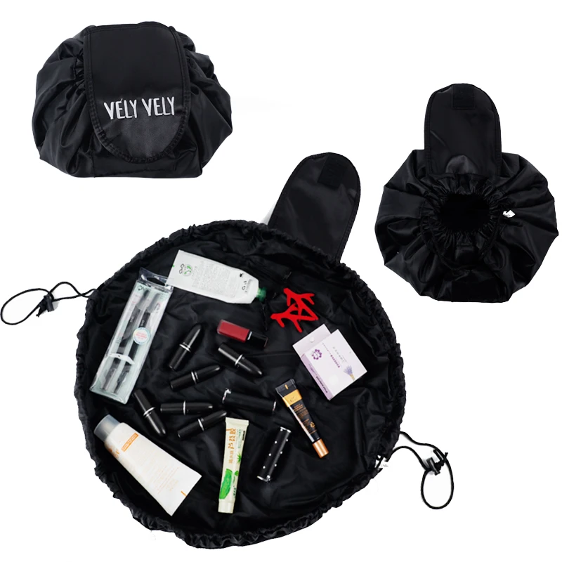 

Fashion Drawstring Cosmetic Bag Women Travel Makeup Bag Organizer Make Up Case Storage Bag Lady Toiletry Beauty Kit Wash Pouch