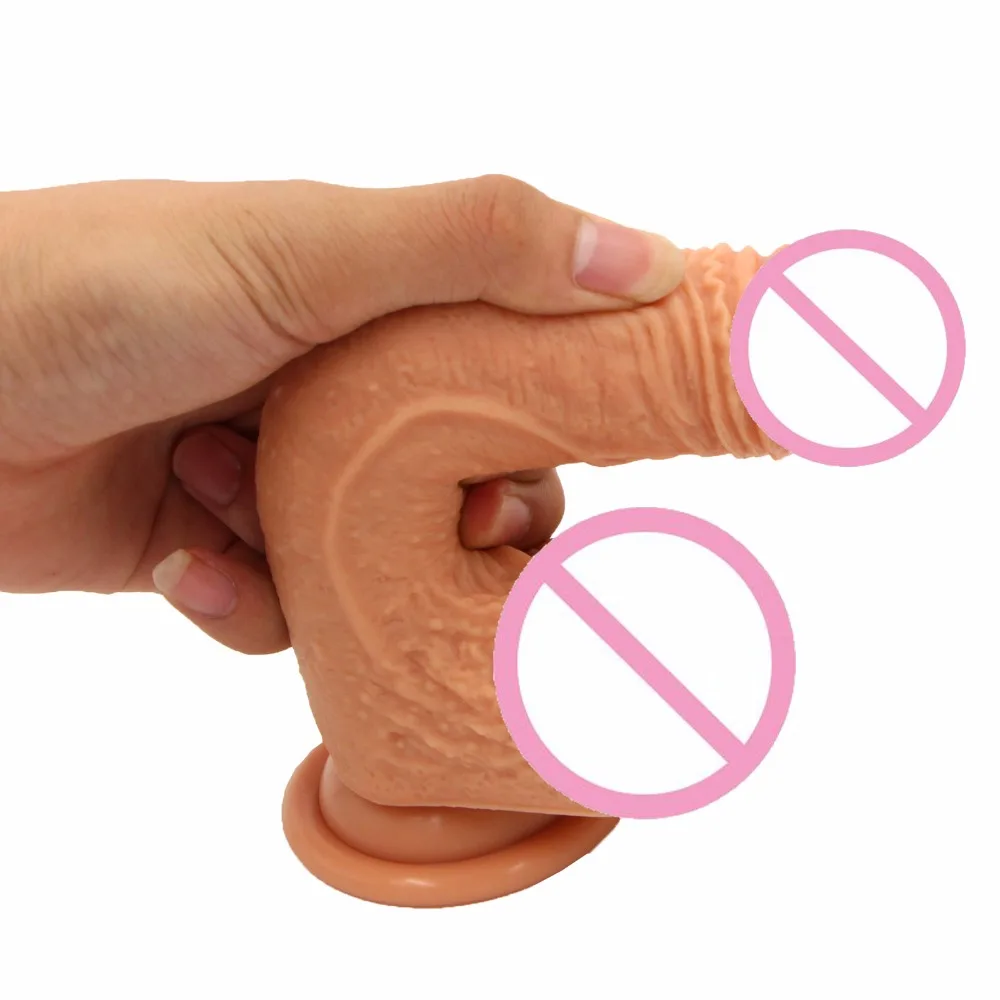 100% Silicone Soft Huge Dildo Realistic Flexible Penis Dick Big Dildos With Strong Suction Cup Adult Sex Toys For Woman Sex Shop