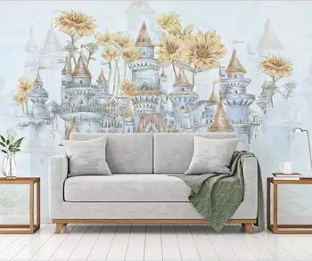 

Custom 3D Photo Wallpaper Mural Living Room Sofa TV Backdrop Wallpaper Hand-painted Building Photo Picture Wallpaper Home Decor