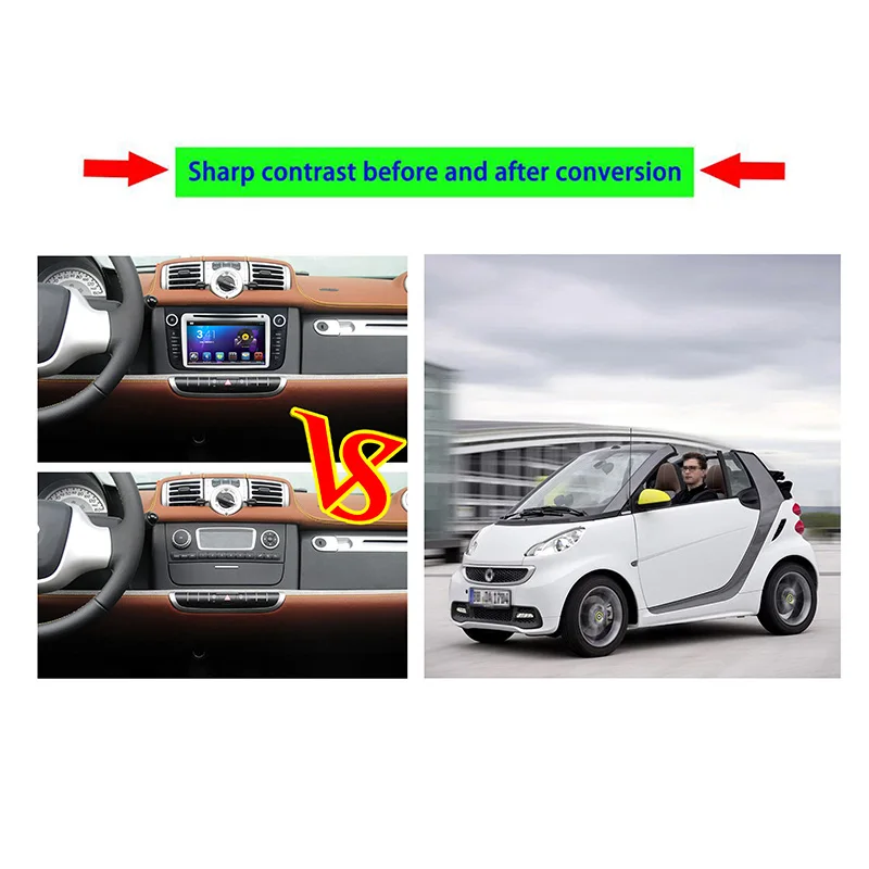 Liislee For Benz Smart Car DVD player Multimedia Audio Video Radio GPS Navi Multi-Touch Screen Android Bluetooth Stereo