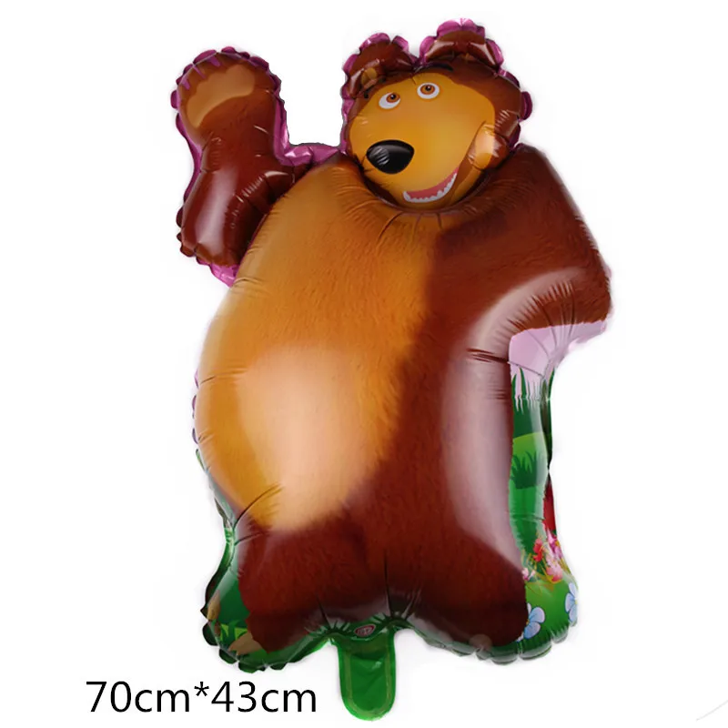 1pc 1 шт., 70*43 см, черный медведь, Алюминиевые шарики для свадебной вечеринки, дня рождения, украшения, товары для празднования юбилея, подарки для маленьких детей, игрушки - Цвет: 1pc