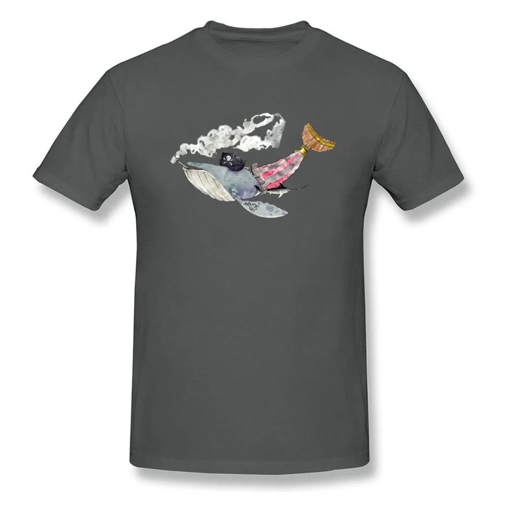 Men's Faddish cosie Tops Tees O-Neck Mother Day Cotton T-shirts Normal Short Sleeve Pirate Whale Clothing Shirt Pirate Whale carbon