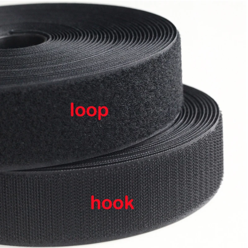 16/20/25/30/38/50/100mm*5m/Pair Adhesive Fastener Tape Sew-On Hook and Loop Black White Magic Tape Strip No Glue Sewing Accessor