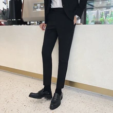 Men's trousers spring/summer slim straight trousers casual suit trousers long trousers loose personality youth men's wear