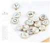 10pcs/26pcs  Alphabet Letter Double Face Enamel Charms  Gold color 41*24mm pendants jewelry making Handmade craft ► Photo 3/6