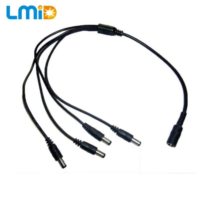 

DC Power Switch Extension Splitter Male to Female 5.5mm x 2.1mm 1 to 2 / 1 to 3 / 1 to 4 Connector for LED Strip Power Supply
