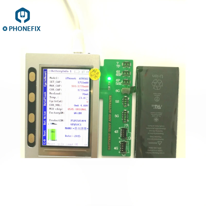 

PHONEFIX Apple Battery Health Tester Battery Data Reader Work Status Checker for iPhone 4-8 iPad 3 4 Air1 Air2 Mini 1 2 3 4 Pro