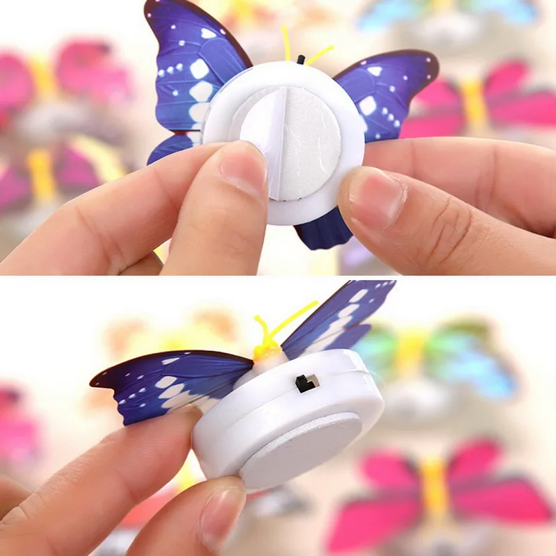 10pcs/lot Butterfly Night Light Color Light For Kitchen Bedroom Living Kid Room Easy Installation Home Decor Led Night Light New