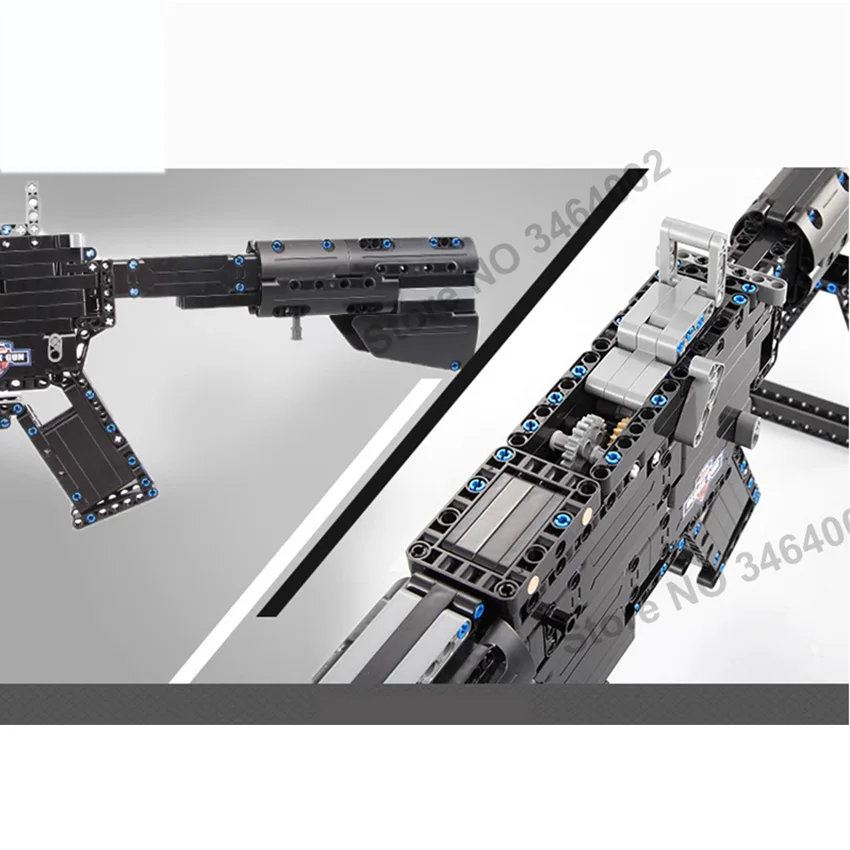 621pcs Self-locking Bricks DIY Gun Toys Made of Building Blocks SWAT M4A1 Rifle Model Assembled Kit Legoe Gift for Boy Kid Teens