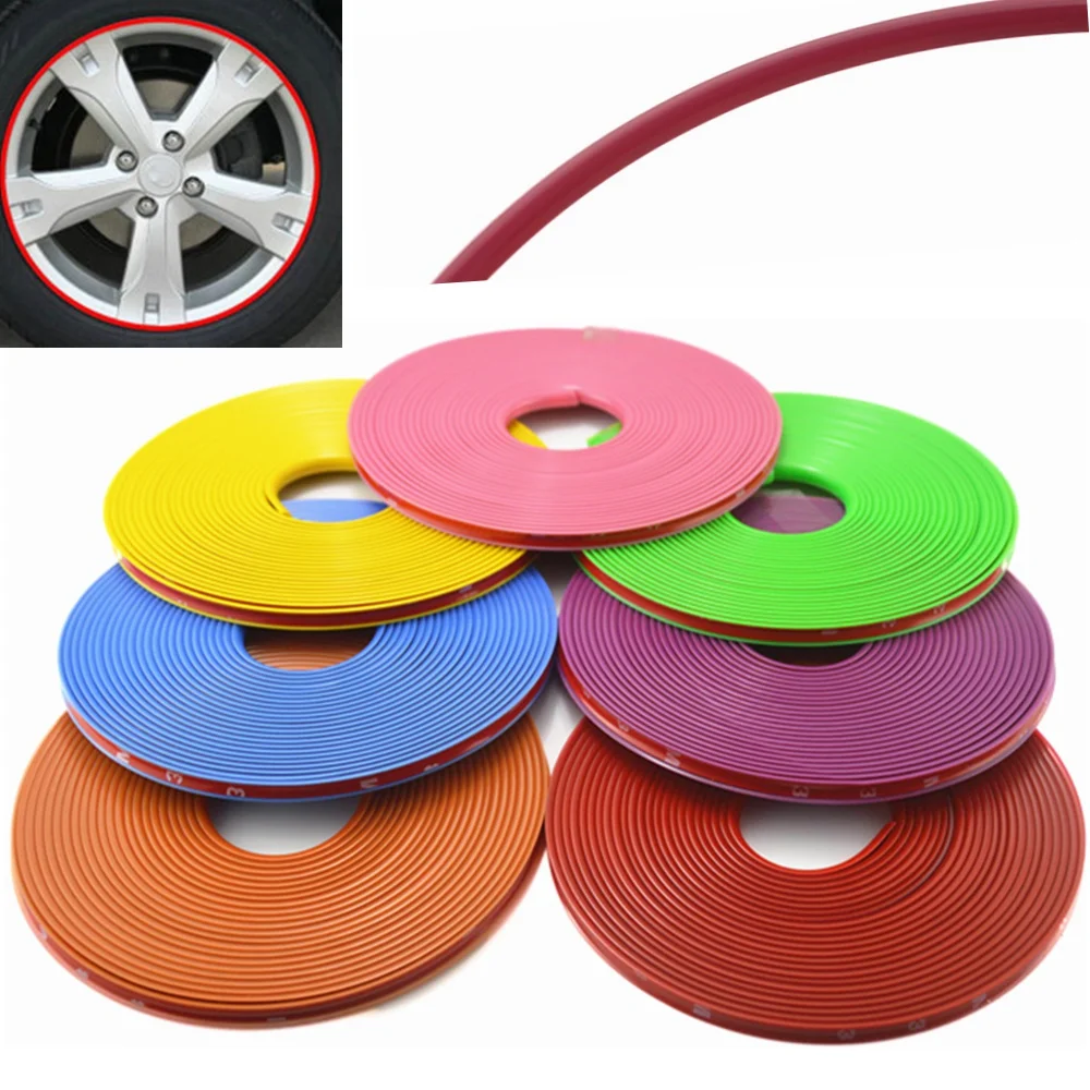 Rims On Car App >> Universal 8M/Roll Car styling Car Vehicle Color Wheel Rims Protector Care Tire Guard Line Rubber ... Rims On Car App >> Universal 8M/Roll Car styling Car Vehicle Color Wheel Rims Protector Care Tire Guard Line Rubber ...