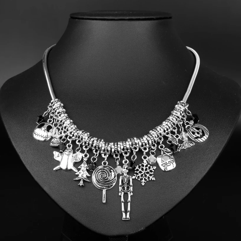 Movie Series Jewelry DIY Nightmare Before Christmas Halloween Jack Stranger Thing Superhero Once Upon A Time Cosplay Necklace