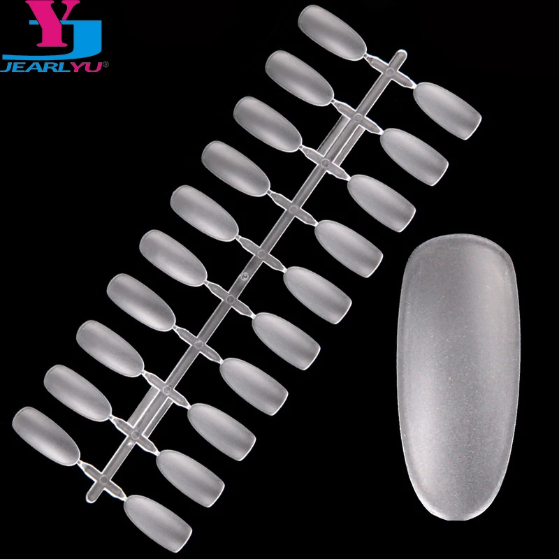 

New 20pcs False Nail Art Half Cover Tips for Polish Gel Color Display Card Clear Acrylic Salon Palette Manicure Practice Tools