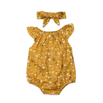 

Newborn Infant Kids Baby Girl Floral Summer Romper Jumpsuit Playsuit Clothes Set