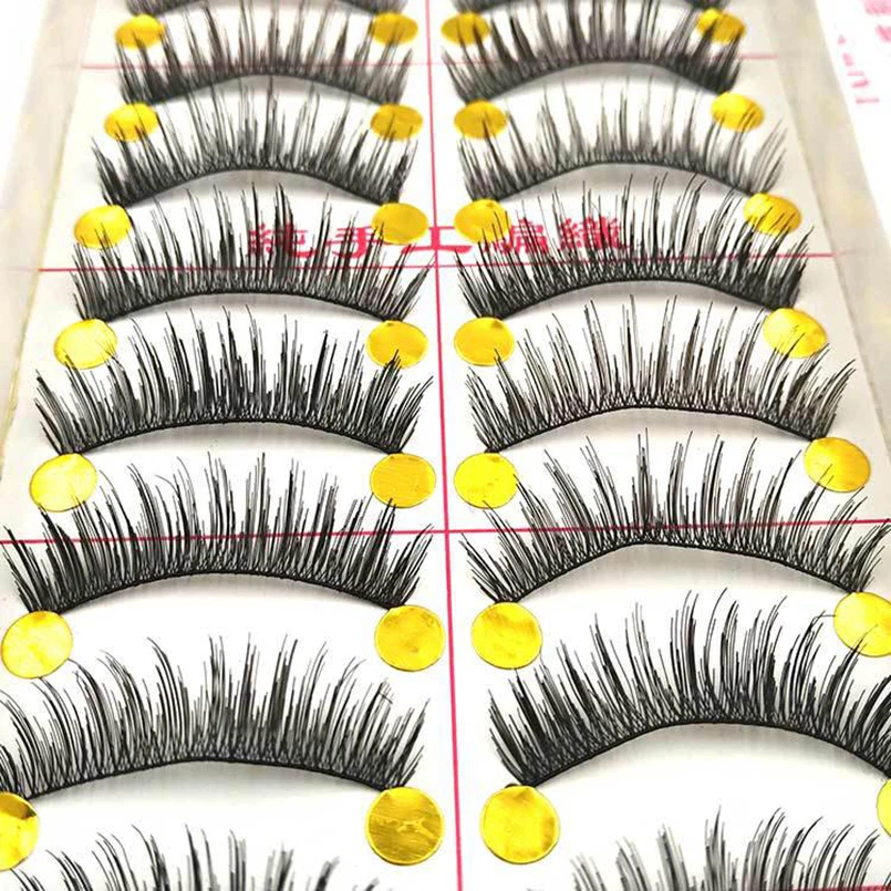 

Fashion 10 Pairs Full Strip Lashes Thick Fake False Eyelashes 3D Mink Lashes Pretty Long Eyelashes Makeup Cosmetic False Lashes
