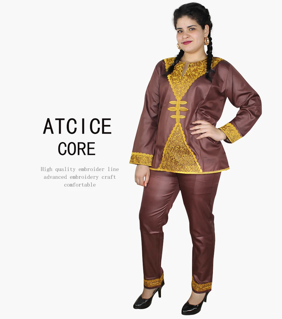 african outfits free shipping african clothing for women new design fashion dashiki shirt with pants african traditional clothing