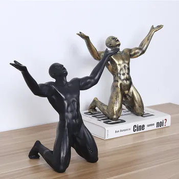 

2019 Brand New Resin Gym Rat Figurine Crazy Man Decoration Home Decoration Gift Desk Decor TV Cabinet Ornament Gifts