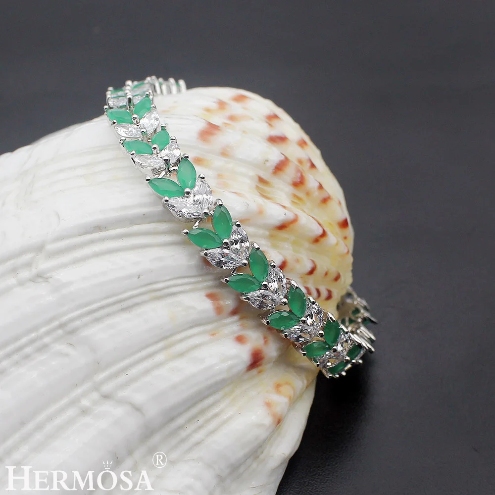 

Hermosa Jewelry Charm Leaves Wheat 925 Sterling Silver Bracelets 7 1/2 inch 19cm