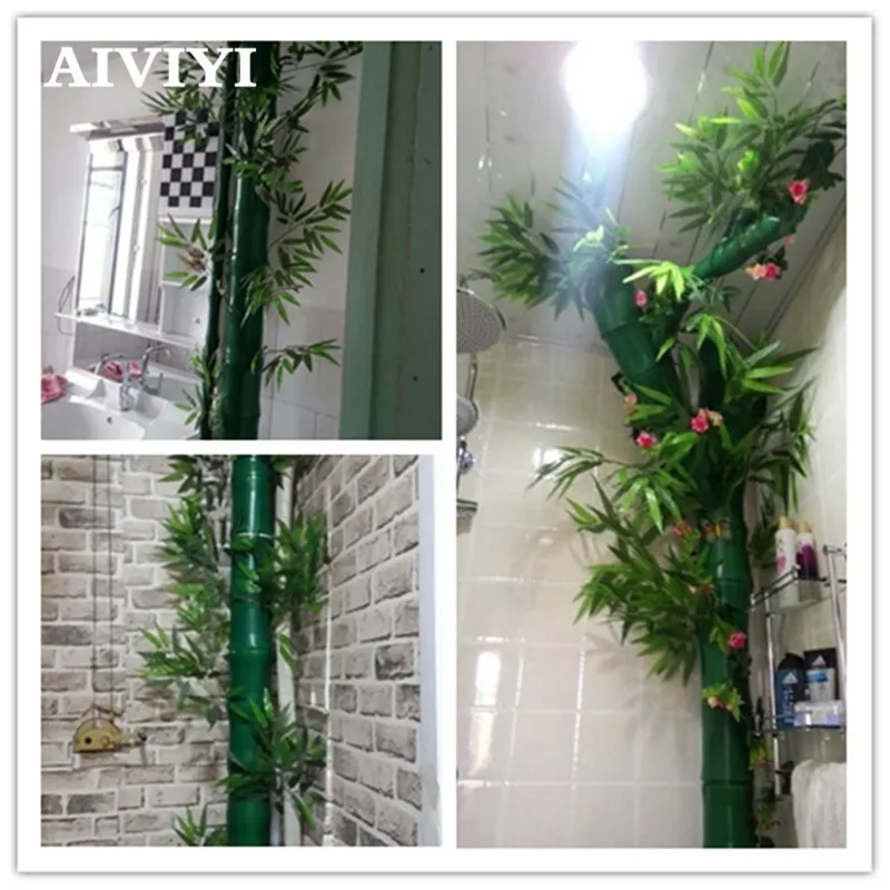 30cm Simulation bamboo tube green heating pipe floor heating pipe sewer
pipe home environment beautification decoration