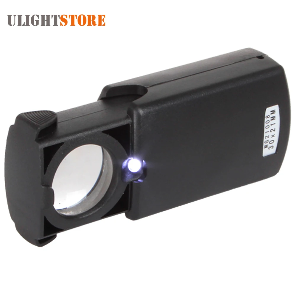Pull type 30X Magnifier Mini Pocket Portable Hand Magnifier Jewelry