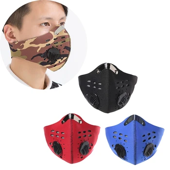 

1Pcs Activated Carbon Dust-proof Breathable Mesh Bicycle Face Mask PM2.5 Dust Smog Windproof Protective Mesh