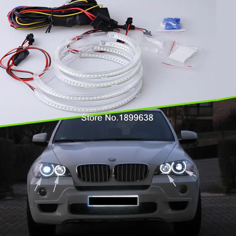 

Super bright 7000K white 3528 smd led angel eyes halo rings car styling For BMW E53 X5 1999 2000 2001 2002 2003 2004