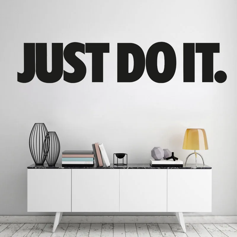 D34" Just Do It" наклейка виниловая декоративная наклейка на стену Наклейка s для гостиной Кабинета офиса Современный домашний декор