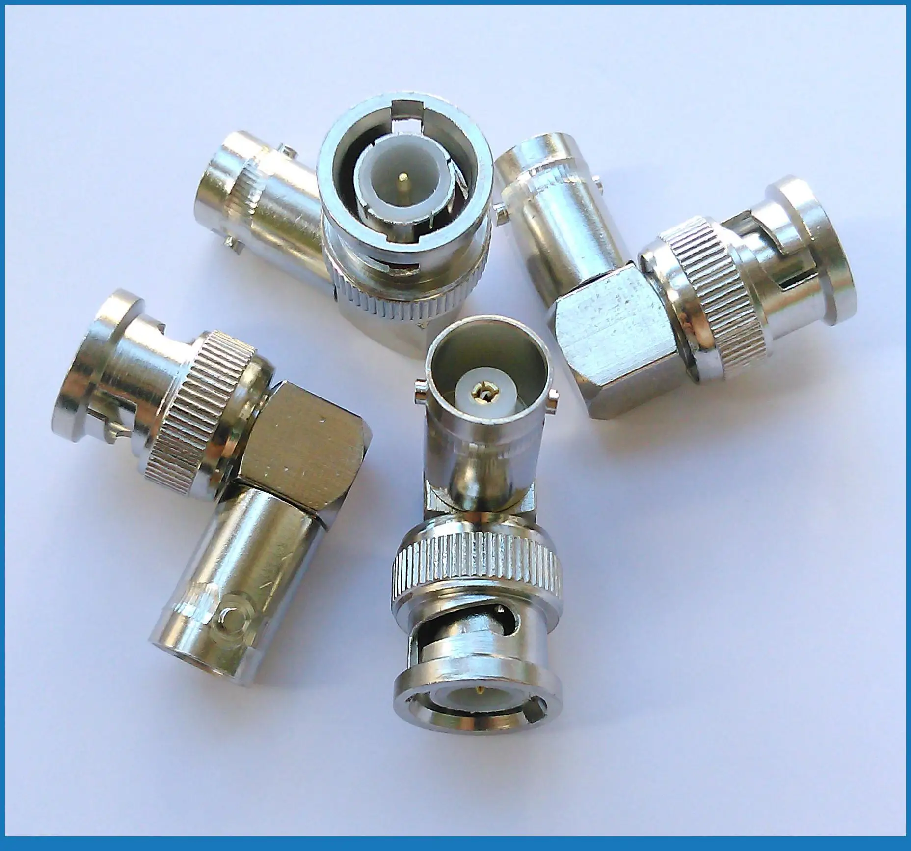 2 PCS USA Seller Right Angle BNC Male to F Female Connector