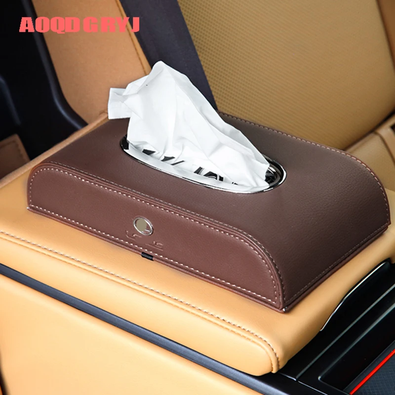

Car styling For Lexus ES RX NX LX LS UX Car Organizer Leather Removable Tissue Box 1pcs